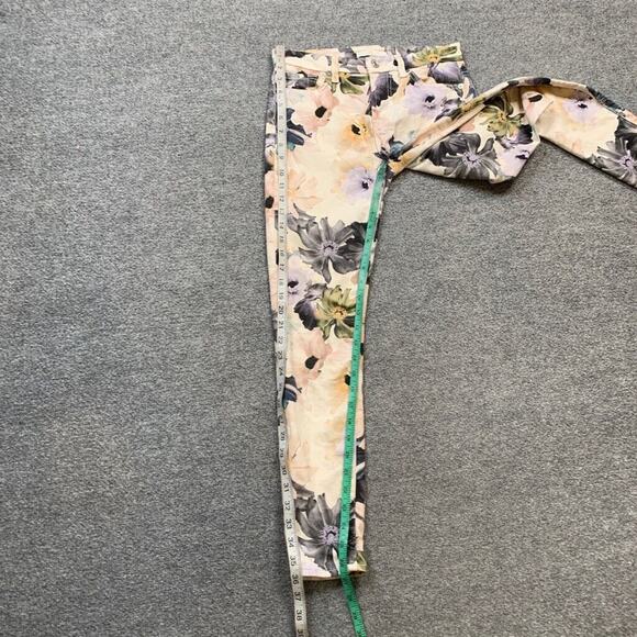7 For All Mankind Pants Womens 25 Multi Floral Starlight Ankle Skinny Jeans - Picture 5 of 10